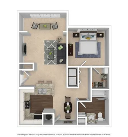 one bed one bath 821 square foot floor plan with sunroom