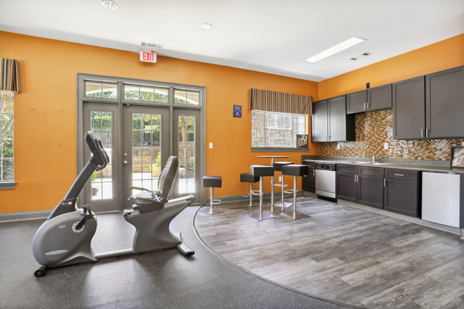 24-Hour, Fully Equipped Fitness Center with Strength Training Equipment